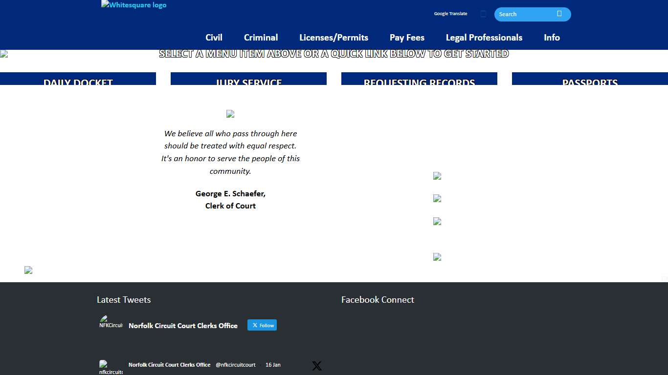 Welcome to the Norfolk Circuit Court Clerk's Office